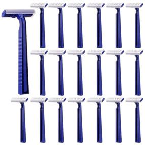 img 4 attached to 🪒 High-Quality 2-Blade Disposable Razors for Men and Women - Deluxe Shaver for Pubic Hair - 30 Pieces (Blue)