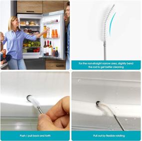 img 2 attached to 🧹 Versatile Long Drain Brush: Flexible Feeding Tube, Slim Cleaning Hose Pipe Brush