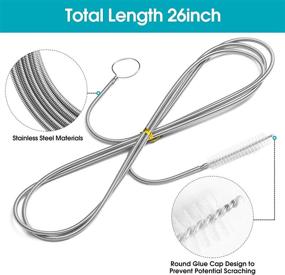 img 3 attached to 🧹 Versatile Long Drain Brush: Flexible Feeding Tube, Slim Cleaning Hose Pipe Brush