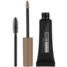 img 2 attached to 💦 Maybelline TattooStudio Waterproof Eyebrow Gel Makeup, Soft Brown: Long-Lasting Definition & Precision for Perfect Brows