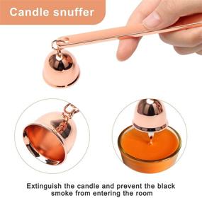 img 1 attached to Luxiv 3-in-1 Candle Snuffer Set: Candle Wick Trimmer, Snuffer, and Wick Dipper Kit – Perfect Gift for Candle Lovers (Rose Gold)