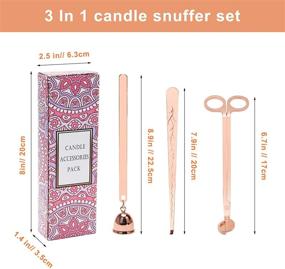 img 3 attached to Luxiv 3-in-1 Candle Snuffer Set: Candle Wick Trimmer, Snuffer, and Wick Dipper Kit – Perfect Gift for Candle Lovers (Rose Gold)