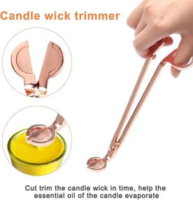img 2 attached to Luxiv 3-in-1 Candle Snuffer Set: Candle Wick Trimmer, Snuffer, and Wick Dipper Kit – Perfect Gift for Candle Lovers (Rose Gold)