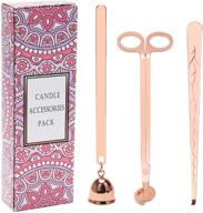 luxiv 3-in-1 candle snuffer set: candle wick trimmer, snuffer, and wick dipper kit – perfect gift for candle lovers (rose gold) logo