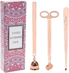 img 4 attached to Luxiv 3-in-1 Candle Snuffer Set: Candle Wick Trimmer, Snuffer, and Wick Dipper Kit – Perfect Gift for Candle Lovers (Rose Gold)