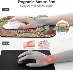 img 1 attached to 🐭 Gimars Large Gel Memory Foam Ergonomic Mouse Pad Wrist Rest Support Mousepad - Comfortable for Easy Typing, Pain Relief, Multicolor - Ideal for Laptop, Computer, Gaming, Office Use