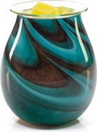 enhance your space with vp home radiant art glass fragrance warmer - viridian swirl logo