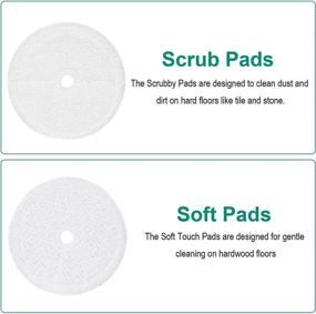 img 3 attached to Yweller Mop Replacement Pads for Bissell 3115 SpinWave - Reusable Wet and Dry Robot Vacuum Soft & Scrub Pads Set (2 Pack Scrubby & Soft Mop Pads)