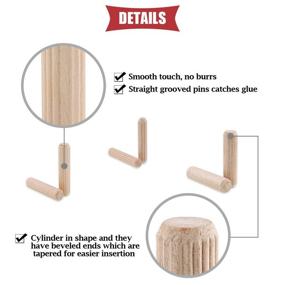 img 1 attached to 🛠️ Hilitchi Beveled Insertion Straight Furniture Pins: Effortless Assembly and Sturdy Support