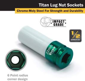 img 2 attached to TITAN 21094 22mm Non-marring Impact Deep Lug Nut Socket - 1/2-Inch Drive