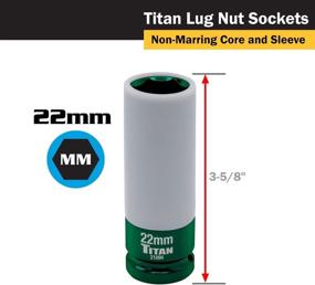 img 3 attached to TITAN 21094 22mm Non-marring Impact Deep Lug Nut Socket - 1/2-Inch Drive