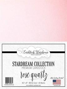 img 2 attached to 🌸 Rose Quartz Pink Stardream Metallic Cardstock Paper: Premium 8.5 X 11 Inch, 105 Lb. / 284 Gsm Cover - 25 Sheets by Cardstock Warehouse