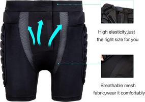 img 1 attached to 🩳 Heavy Duty 3D Padded Protective Shorts: Ultimate Hip and Butt EVA Pad Gear Guard