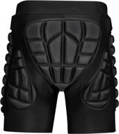 🩳 heavy duty 3d padded protective shorts: ultimate hip and butt eva pad gear guard logo