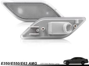 img 1 attached to 🚗 2010-2013 Mercedes-Benz W212 E-Class Pre-LCI E350 E550 E63 AMG Sedan/Wagon Clear Lens Front Bumper Side Marker Lights - Driver Fender Sidemarker OEM Lamp Housing Replacements