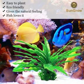 img 2 attached to 🌿 SunGrow Long Leaf Java Fern: 2-Pack Plastic Artificial Plant Decor for Aquarium - Ready to Install and Enhance Aquatic Ambiance