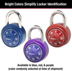 img 1 attached to 🔒 Secure Your Locker with Master Lock 1530DCM Combination Padlock - 1 Pack, Choose From Assorted Eye-catching Colors!