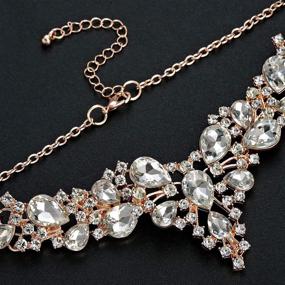 img 1 attached to HapiBuy Rhinestone Necklace Bridesmaid Accessories