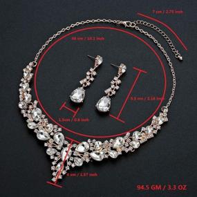 img 2 attached to HapiBuy Rhinestone Necklace Bridesmaid Accessories