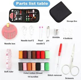 img 2 attached to Oflywe Sewing Kit: Ultimate Portable Mini Travel Sewing Supplies with 14 Color Thread, Scissors, Needles, Tape Measure & More! Perfect for Emergency, Beginners, Adults & DIY Projects