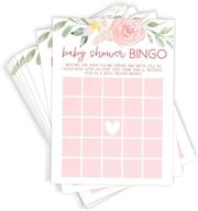 🎉 baby shower bingo game set of 50 cards | printed party | fun and easy to play baby shower game and activity | unique & engaging logo