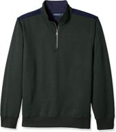 🧥 nautica men's 1/4 zip fleece sweatshirt with pieced design логотип