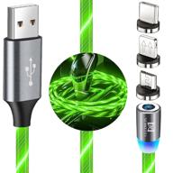 3-in-1 flowing led magnetic charger 💡 cable for type-c, micro, and industrial electrical applications logo