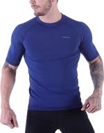 🏊 men's loose fit athletic rash guard swim shirt - quick dry surfing tops with upf 50+ for diving logo