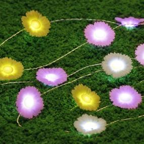 img 1 attached to 🌼 IMPRESS LIFE Daisy String Lights - 10 ft with Remote Control for Patio, Terrace, Parties, Bedroom, and Home Decorations