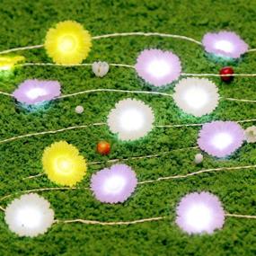 img 4 attached to 🌼 IMPRESS LIFE Daisy String Lights - 10 ft with Remote Control for Patio, Terrace, Parties, Bedroom, and Home Decorations