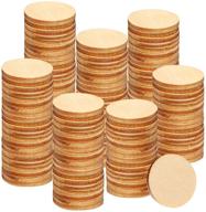 🌳 240-piece coopay unfinished wood circles - natural round wooden disc slices cutouts for diy crafts, painting, weddings, home decoration - 1 inch logo