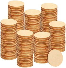 img 4 attached to 🌳 240-Piece Coopay Unfinished Wood Circles - Natural Round Wooden Disc Slices Cutouts for DIY Crafts, Painting, Weddings, Home Decoration - 1 Inch