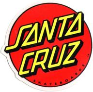 santa cruz classic skateboard sticker logo