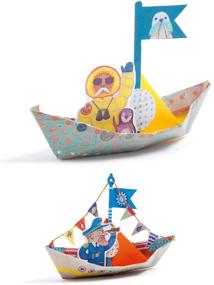 img 2 attached to 🚢 Unleash Creativity with DJECO Floating Boats Origami Paper Craft Kit – Level 3 Blue Green