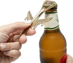 img 1 attached to Aviation-inspired Airplane Bottle Opener - Perfect Gift for Pilots, Veterans, and Travelers - Aircraft Decor with Gift Box - Convenient Plane Beer Opener (Airplane)