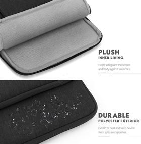 img 2 attached to 📱 MoKo Tablet Sleeve Bag Carrying Case with Storage Pockets - Fits iPad Pro 11 2021/2020, iPad 9th 8th 7th Generation 10.2, iPad Air 4 10.9, iPad 9.7, Galaxy Tab A 10.1 - Black & Gray - 9-11 Inch