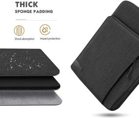 img 1 attached to 📱 MoKo Tablet Sleeve Bag Carrying Case with Storage Pockets - Fits iPad Pro 11 2021/2020, iPad 9th 8th 7th Generation 10.2, iPad Air 4 10.9, iPad 9.7, Galaxy Tab A 10.1 - Black & Gray - 9-11 Inch