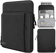 📱 moko tablet sleeve bag carrying case with storage pockets - fits ipad pro 11 2021/2020, ipad 9th 8th 7th generation 10.2, ipad air 4 10.9, ipad 9.7, galaxy tab a 10.1 - black & gray - 9-11 inch logo