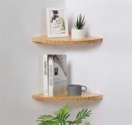 📚 jorikchuo 12 inch corner wall shelf set: stylish, solid wood floating shelves for bedroom, bathroom, living room, and kitchen logo