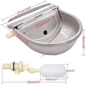 img 3 attached to 🐄 MUDUOBAN Stainless Steel Float Valve Water Bowl: Ideal Automatic Waterer for Cattle, Horses, Hogs, Goats, and Pets