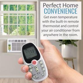 img 1 attached to 🆒 Stay Cool with the 10,000 BTU Window-Mounted Air Conditioner - featuring the Innovative 'Follow Me' LCD Remote Control