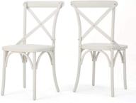 🪑 shiloh farmhouse plastic nylon dining chairs by christopher knight home - 2-pcs set in french white логотип