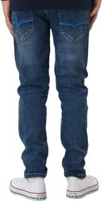 img 1 attached to 👖 LEO&amp;LILY Kids Elastic Waist Husky Stretch Denim Jeans LLB642 for Boys