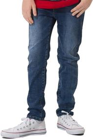 img 2 attached to 👖 LEO&amp;LILY Kids Elastic Waist Husky Stretch Denim Jeans LLB642 for Boys