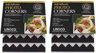📸 lineco self-adhesive photo corners 0.5 inch - 252 pack black - acid-free & archival quality - perfect for scrapbooking and mounting on matboards diy logo