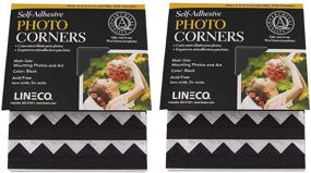 img 3 attached to 📸 Lineco Self-Adhesive Photo Corners 0.5 Inch - 252 Pack Black - Acid-Free & Archival Quality - Perfect for Scrapbooking and Mounting on Matboards DIY