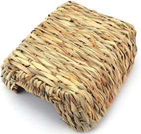 img 1 attached to 🐹 Yesland 2 Pack Portable Grass Bed: Hand-Made Guinea Pig Grass Bed/Play Bed for Chinchillas, Rabbits & Other Small Animals - 9.5× 9 × 3.5 Inches - Explore Now!