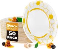 beeleeve 50 pack disposable paper plates 标志