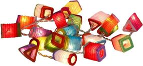 img 4 attached to 🏮 Multicolor Chinese Paper Mini Lantern String Lights - Ideal for Party, Patio, Fairy Decor, Living Room, Bedroom, Christmas, Wedding, Oriental, Asian Ambience - Plug in Lights