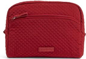 img 4 attached to 💄 Microfiber Large Cosmetic Makeup Organizer Bag for Women by Vera Bradley